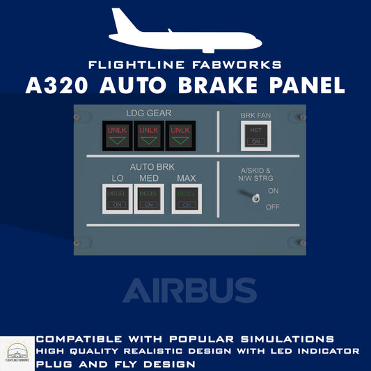 A320 Auto Brake Panel, Pro-Series for Flight Sim