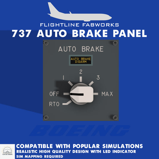 B737 Auto Brake Panel, Pro-Series for Flight Sim